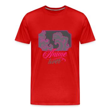 Anime lover - Men's Premium Organic T-Shirt - red - Front - Damien (186cm)