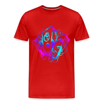 Boom free party sketchy - T-shirt bio Premium Homme - rouge - Devant - Damien (186cm)