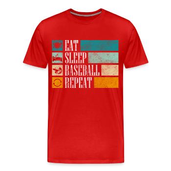 Sport Team Catcher - Men's Premium Organic T-Shirt - red - Front - Damien (186cm)