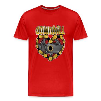 Downhill - T-shirt bio Premium Homme - rouge - Devant - Damien (186cm)