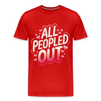 Introvertierter asozialer introvertierter - Männer Premium Bio T-Shirt - Rot - Vorne - Damien (186cm)