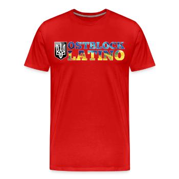 Ostblock Latino Ukrainer Ukraine Geschenk - Männer Premium Bio T-Shirt - Rot - Vorne - Damien (186cm)