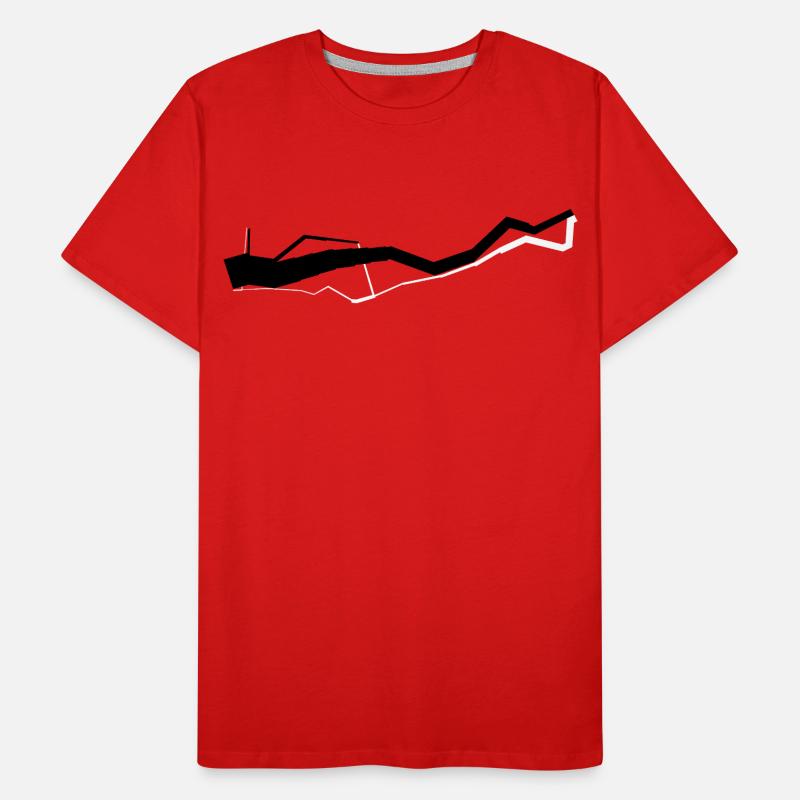 Iconic Data Viz: Minard 1812 - Black / White Men's Premium Organic T-Shirt