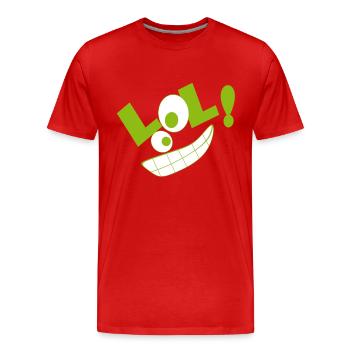 LOL! grün - Männer Premium Bio T-Shirt - Rot - Vorne - Damien (186cm)