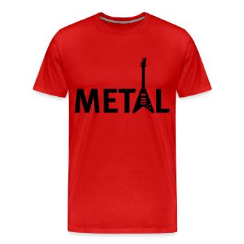 metal - T-shirt bio Premium Homme - rouge - Devant - Damien (186cm)