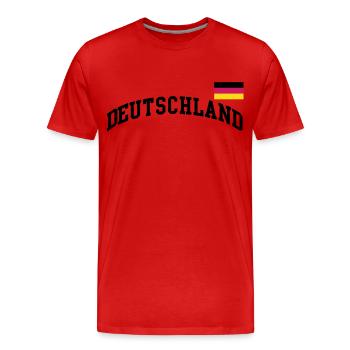 Germany flag - Germany Germany soccer soccer - Men's Premium Organic T-Shirt - red - Front - Damien (186cm)