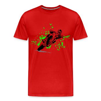 Supermoto Racing - Männer Premium Bio T-Shirt - Rot - Vorne - Damien (186cm)