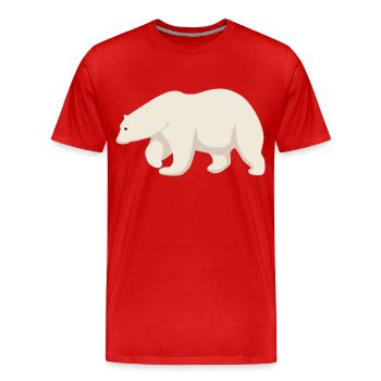 Ours polaire - T-shirt bio Premium Homme - rouge - Devant - Damien (186cm)