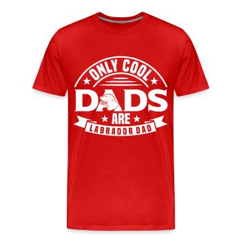Labrador Lover Labrador Labrador Father - Men's Premium Organic T-Shirt - red - Front - Damien (186cm)