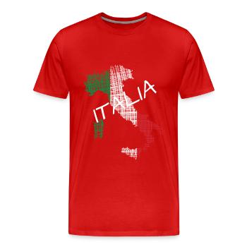 Italia italia - Männer Premium Bio T-Shirt - Rot - Vorne - Damien (186cm)