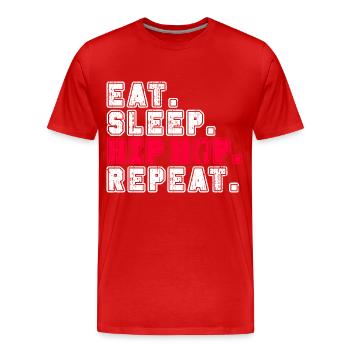 Hip Hop - Men's Premium Organic T-Shirt - red - Front - Damien (186cm)