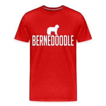 Bernedoodle Race de chiens Chiens Wilsigns - T-shirt bio Premium Homme - rouge - Devant - Damien (186cm)