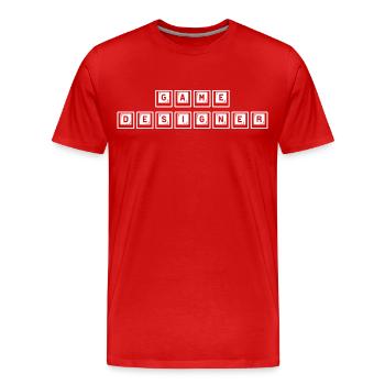 Game Design Tastatur - Männer Premium Bio T-Shirt - Rot - Vorne - Damien (186cm)