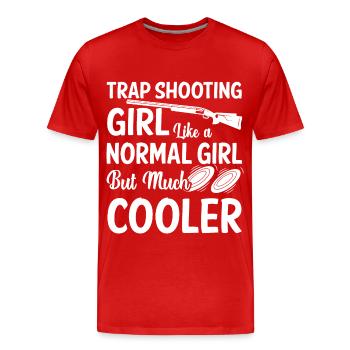 Trapschießen | Schießsport Fallenschießen Geschenk - Männer Premium Bio T-Shirt - Rot - Vorne - Damien (186cm)