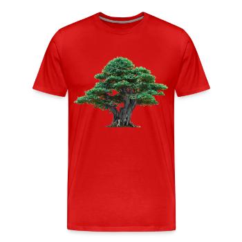 Asien Japan Baum Japanisch Flora Natur Bäume - Männer Premium Bio T-Shirt - Rot - Vorne - Damien (186cm)