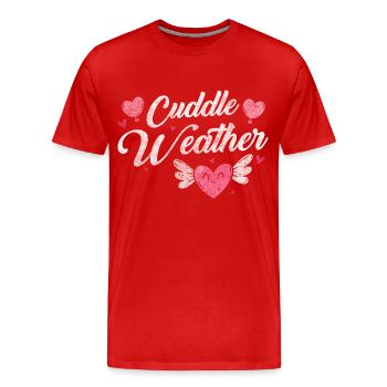 Relationship Partner Cuddly Tenderness - Men's Premium Organic T-Shirt - red - Front - Damien (186cm)