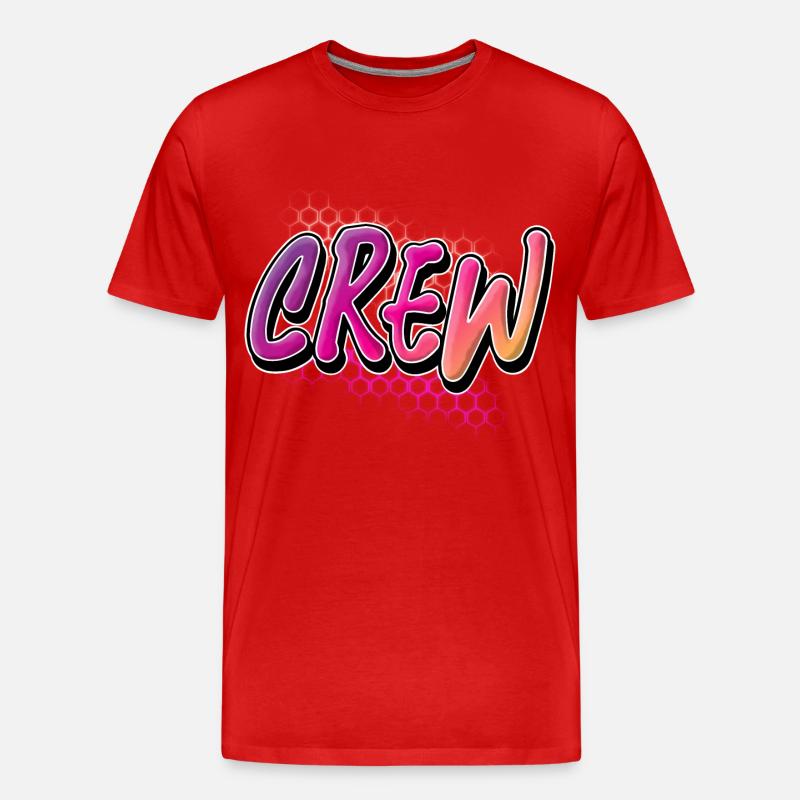 Crew - Männer Premium Bio T-Shirt - Rot