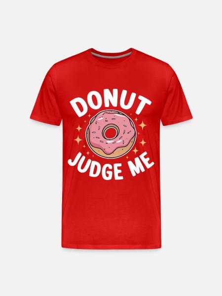 Donut Donuts Candy Bagel - Men's Premium Organic T-Shirt - red