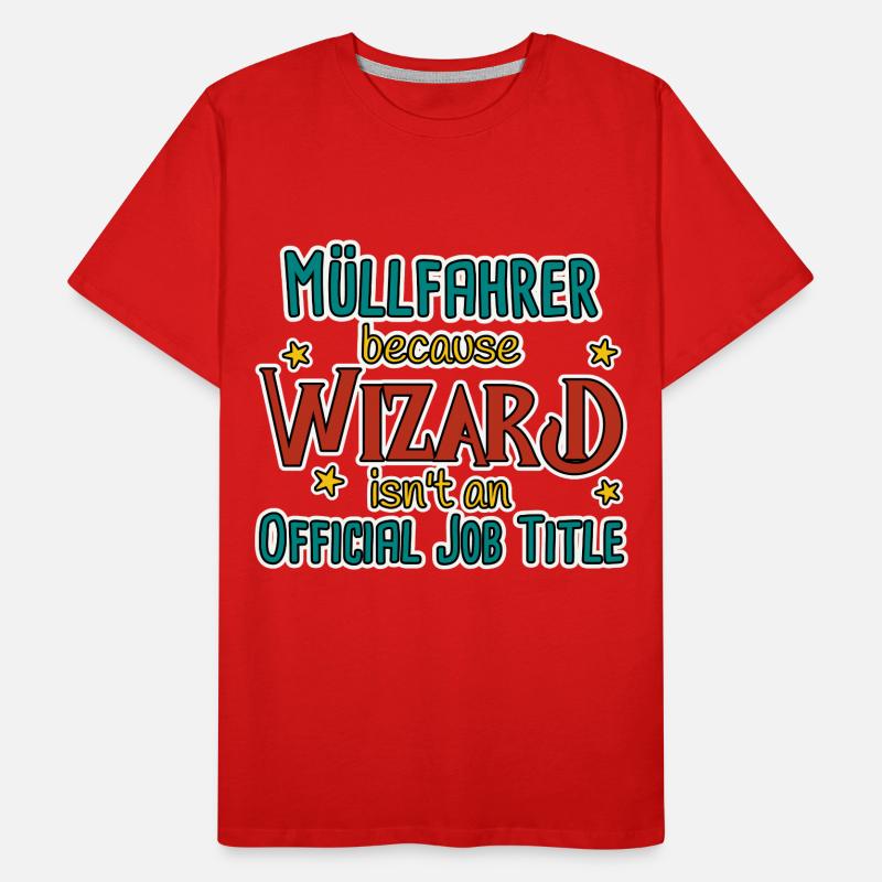 Garbage Driver Wizard Men's Premium Organic T-Shirt