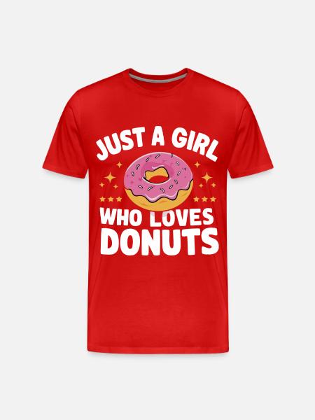 Donut Donuts Candy Bagel - Men's Premium Organic T-Shirt - red