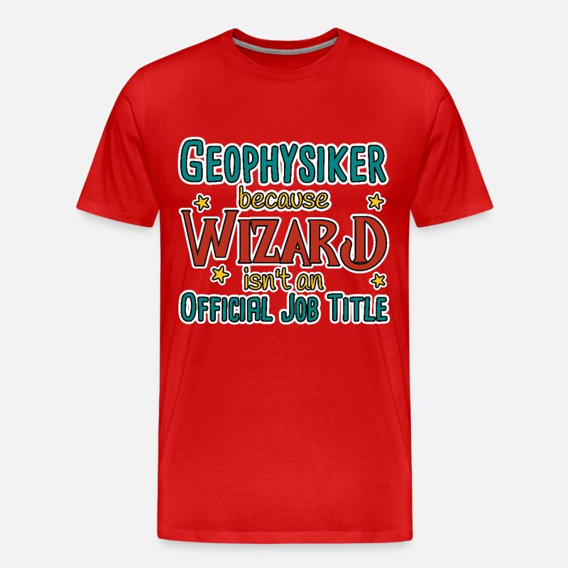 Geophysicist Wizard Geophysics - Men's Premium Organic T-Shirt - red
