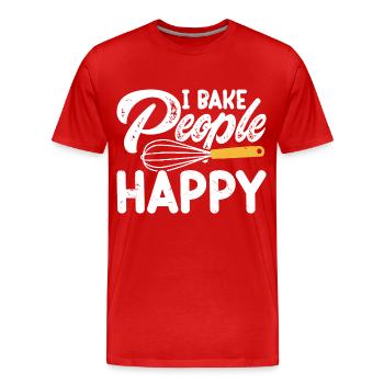 Baking Baker Bakery - Men's Premium Organic T-Shirt - red - Front - Damien (186cm)