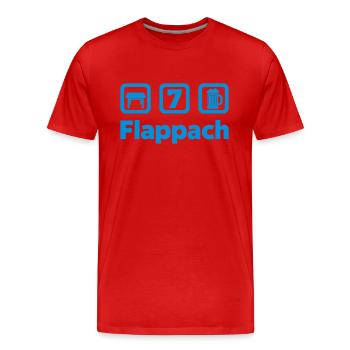 Flappach Tisch 7 Ravensburg - Männer Premium Bio T-Shirt - Rot - Vorne - Damien (186cm)