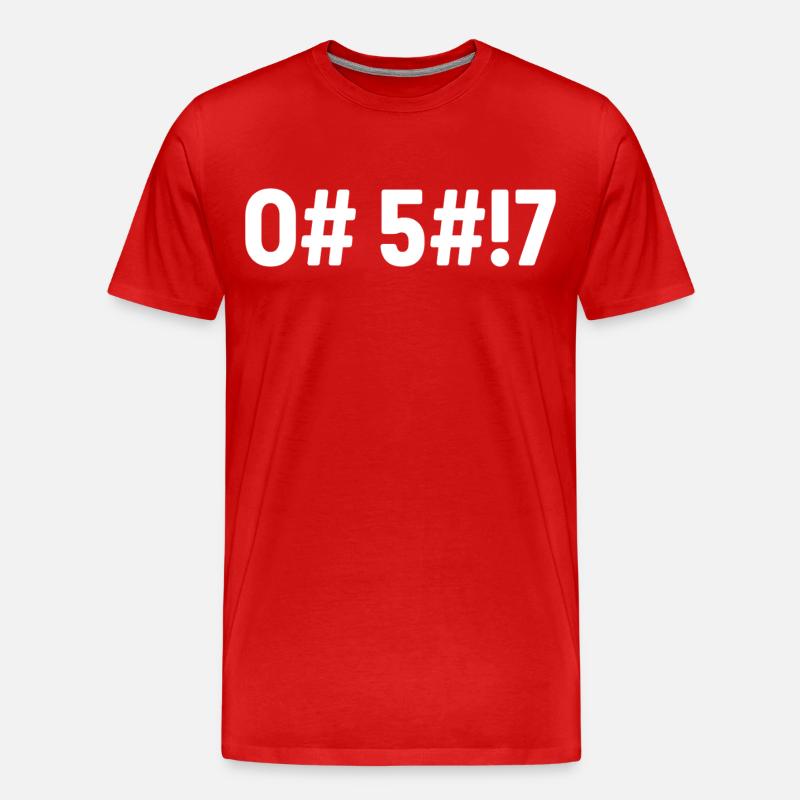 Oh Scheiße, codiert - Männer Premium Bio T-Shirt - Rot