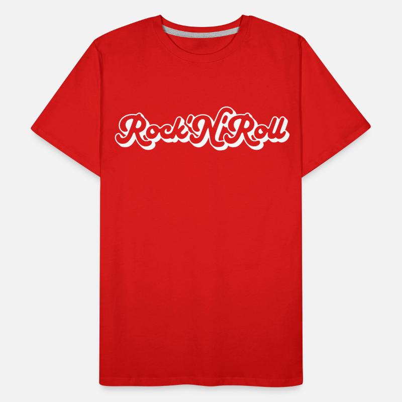 Rock 'N' Roll Script Men's Premium Organic T-Shirt
