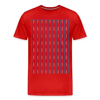Piscine Piscine Sports aquatiques Piscine Baden Bahn - T-shirt bio Premium Homme - rouge - Devant - Damien (186cm)