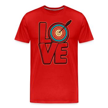 Archer Archery Archery Gift - Men's Premium Organic T-Shirt - red - Front - Damien (186cm)