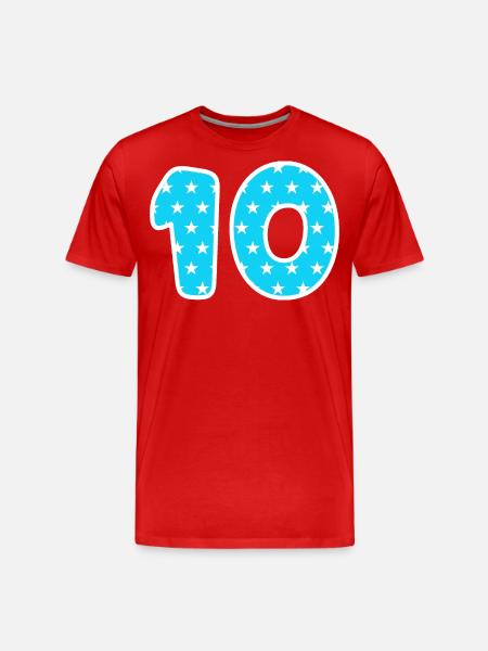 Dix - T-shirt bio Premium Homme - rouge