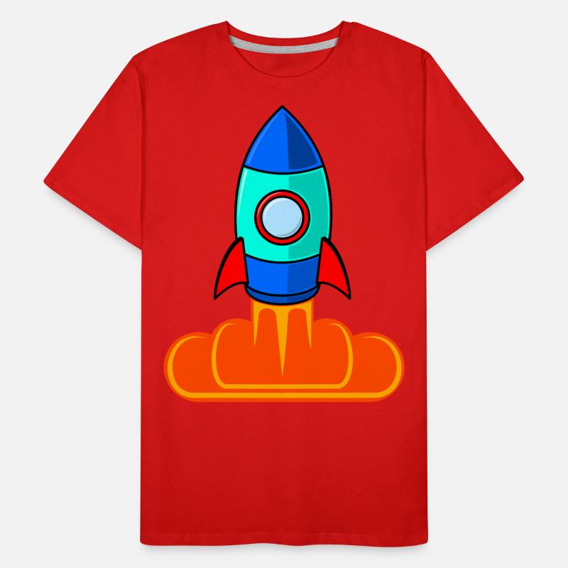 Space Rocket Rocket Launch Kids Men's Premium Organic T-Shirt