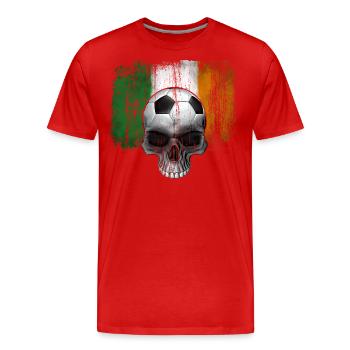 Irland Fußballfan - Männer Premium Bio T-Shirt - Rot - Vorne - Damien (186cm)