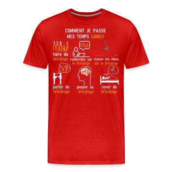 DIY free time DIY gift - Men's Premium Organic T-Shirt - red - Front - Damien (186cm)