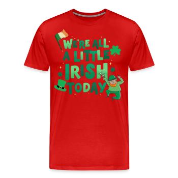 Bonne Saint-Patrick. La Saint-Patrick! - T-shirt bio Premium Homme - rouge - Devant - Damien (186cm)