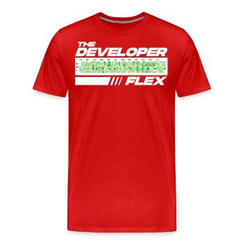 Programmeur Humour Coding Blagues Développeur - T-shirt bio Premium Homme - rouge - Devant - Damien (186cm)