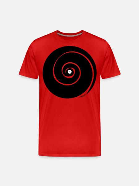 Schlange Strudel Spirale schwarzes Loch - Männer Premium Bio T-Shirt - Rot