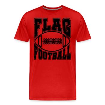 Flag Football Player Men Women Children - Men's Premium Organic T-Shirt - red - Front - Damien (186cm)