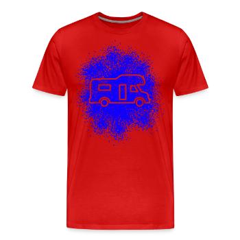 Camping-car Alcôve - T-shirt bio Premium Homme - rouge - Devant - Damien (186cm)