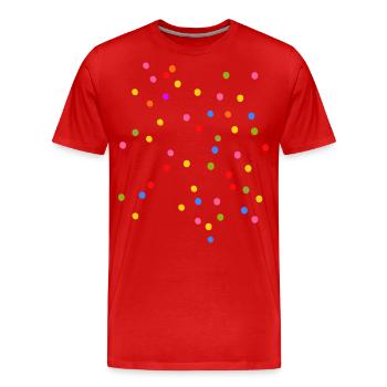 Confettis Carnaval Coloré - T-shirt bio Premium Homme - rouge - Devant - Damien (186cm)