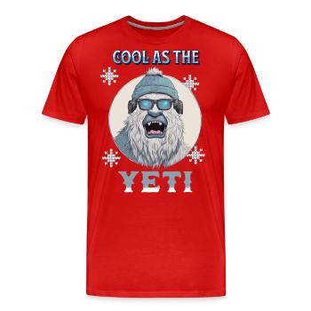 Cool comme le yéti - T-shirt bio Premium Homme - rouge - Devant - Damien (186cm)