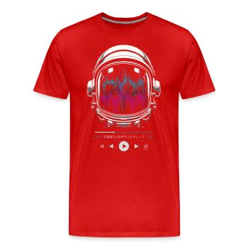 Astronaute Soundtrack space - T-shirt bio Premium Homme - rouge - Devant - Damien (186cm)