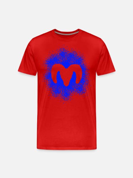 Dickhornschaf - Männer Premium Bio T-Shirt - Rot