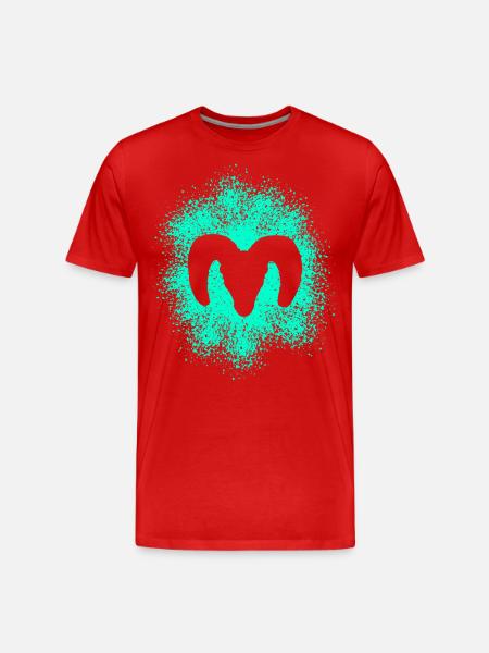 Dickhornschaf - Männer Premium Bio T-Shirt - Rot