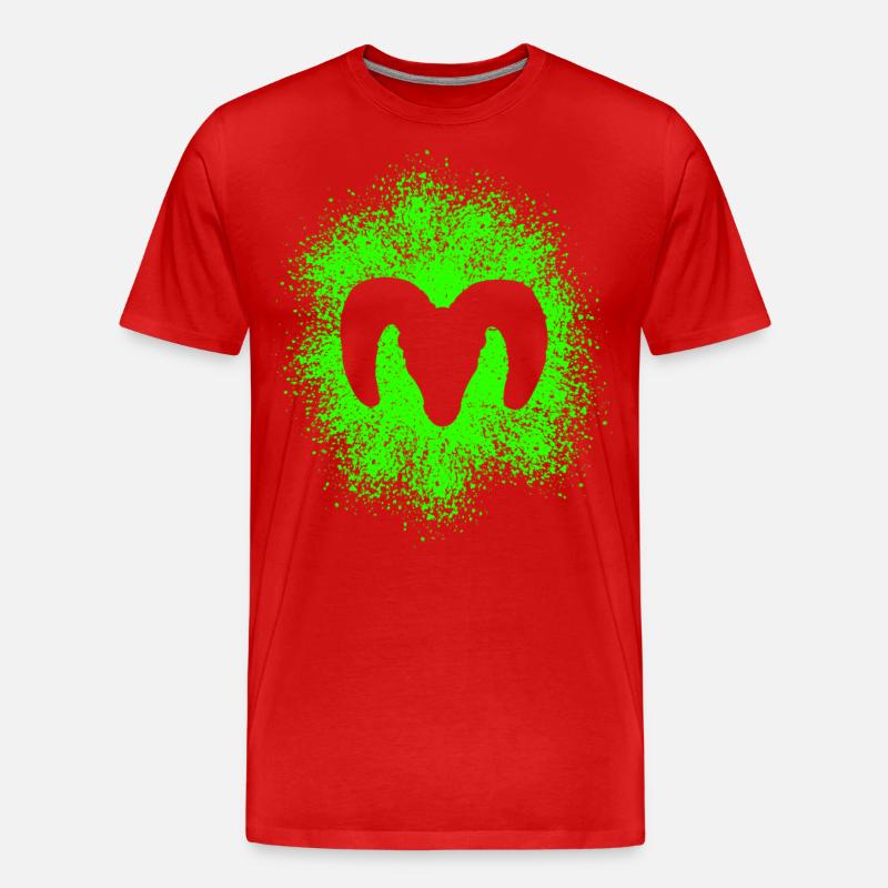 Dickhornschaf - Männer Premium Bio T-Shirt - Rot