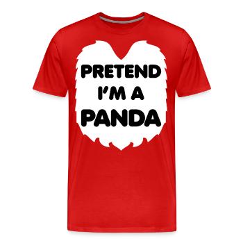 Je suis un panda Fais semblant d’être un panda Déguisement - T-shirt bio Premium Homme - rouge - Devant - Damien (186cm)