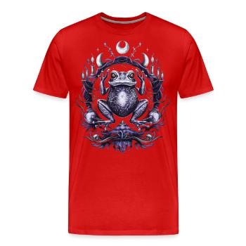 occultisme grenouille tarot cartes de tarot mystique - T-shirt bio Premium Homme - rouge - Devant - Damien (186cm)