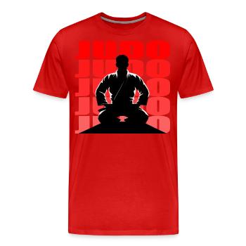 Judo - T-shirt bio Premium Homme - rouge - Devant - Damien (186cm)