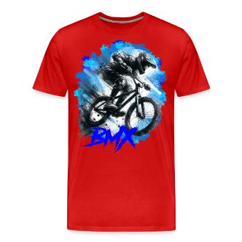 BMX Bike - Männer Premium Bio T-Shirt - Rot - Vorne - Damien (186cm)